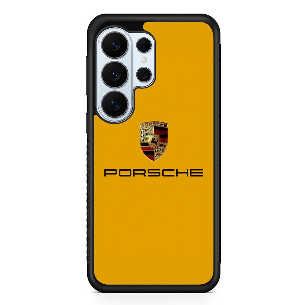 Porsche Car Logo Yellow Samsung Galaxy S26 Ultra Case | Protective Phone Cover