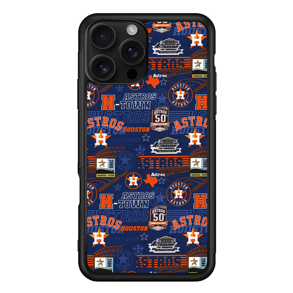 Houston Astros Retro iPhone 16 Pro Case | Durable Protective Case for iPhone 16 Pro
