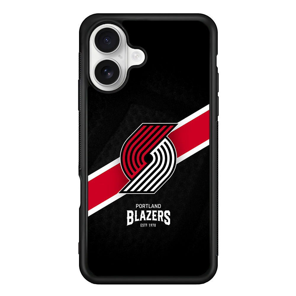 Portland Trail Blazers Logo iPhone 16 Plus Case | Durable Protective Rubber Cover