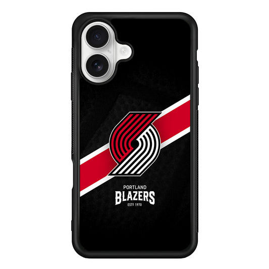 Portland Trail Blazers Logo iPhone 16 Plus Case | Durable Protective Rubber Cover