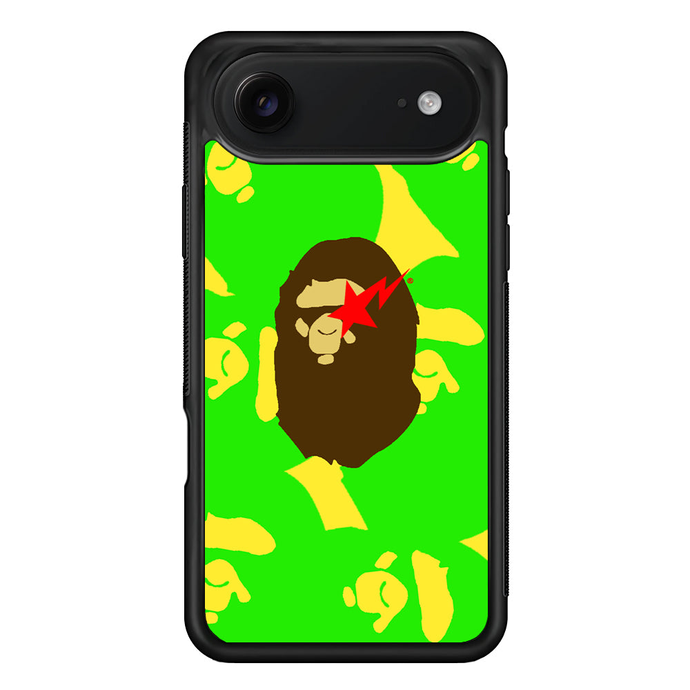 Bape Green Screen iPhone 17 Air Case | Slim Rubber Case for iPhone 17 Air
