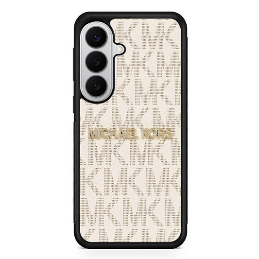 Michael Kors White Pattern Samsung Galaxy S26 Case | Slim Rubber Case for Samsung Galaxy S26