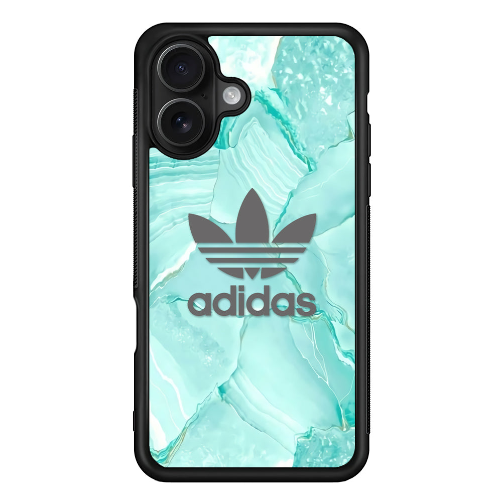 Adidas Light Marble Green iPhone 16 Case - Oxvistore