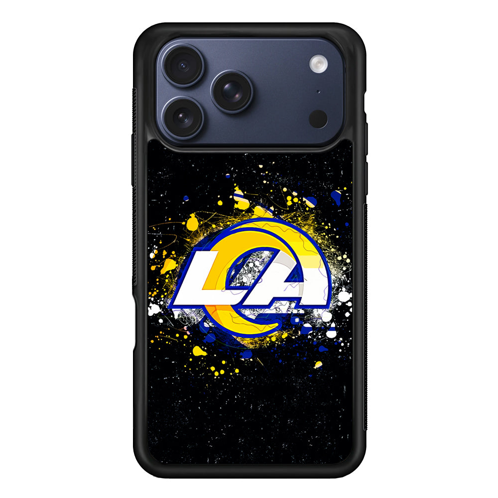 Los Angeles Rams Abstract iPhone 17 Pro Max Case | Slim Protective Cover for iPhone 17 Pro Max
