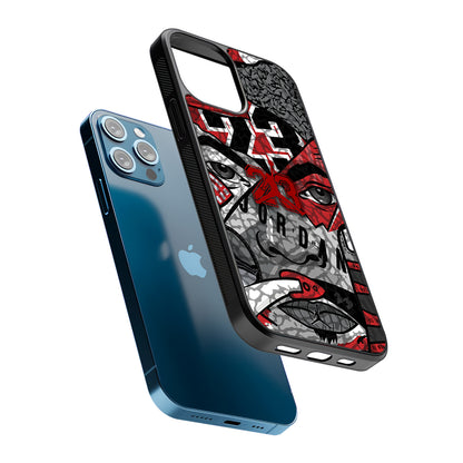 Air Jordan Face Without Mask 2D Rubber Phone Case | Slim Protective Phone Case