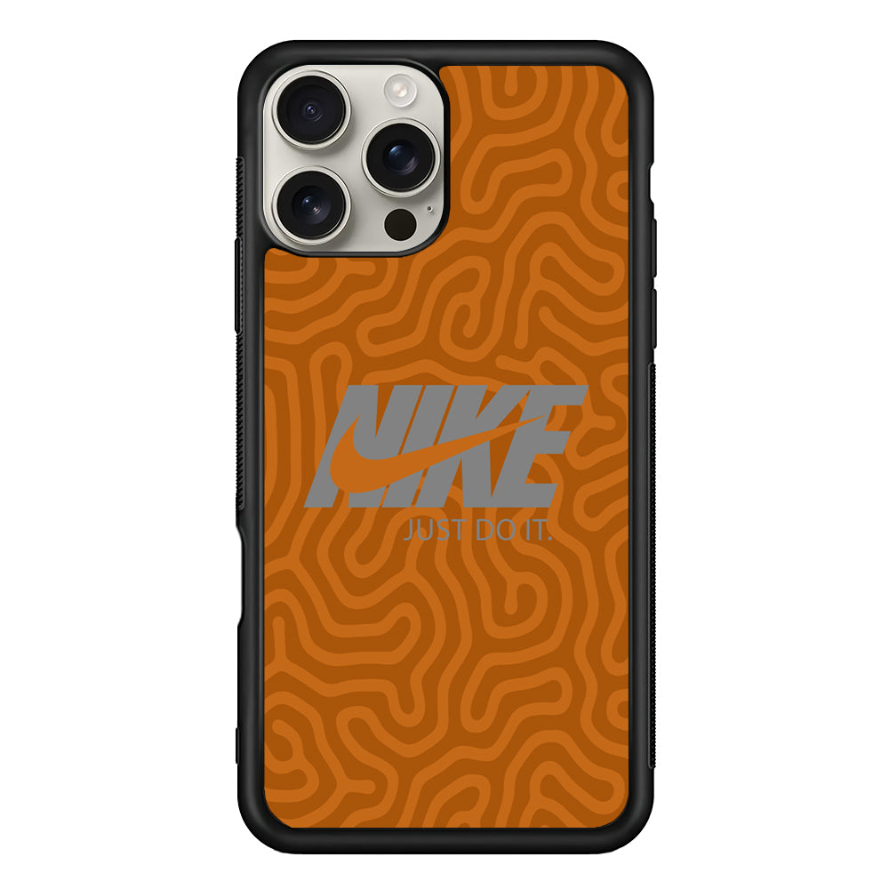 Nike Brown Maze iPhone 16 Pro Max Case | Durable Everyday Protective Cover