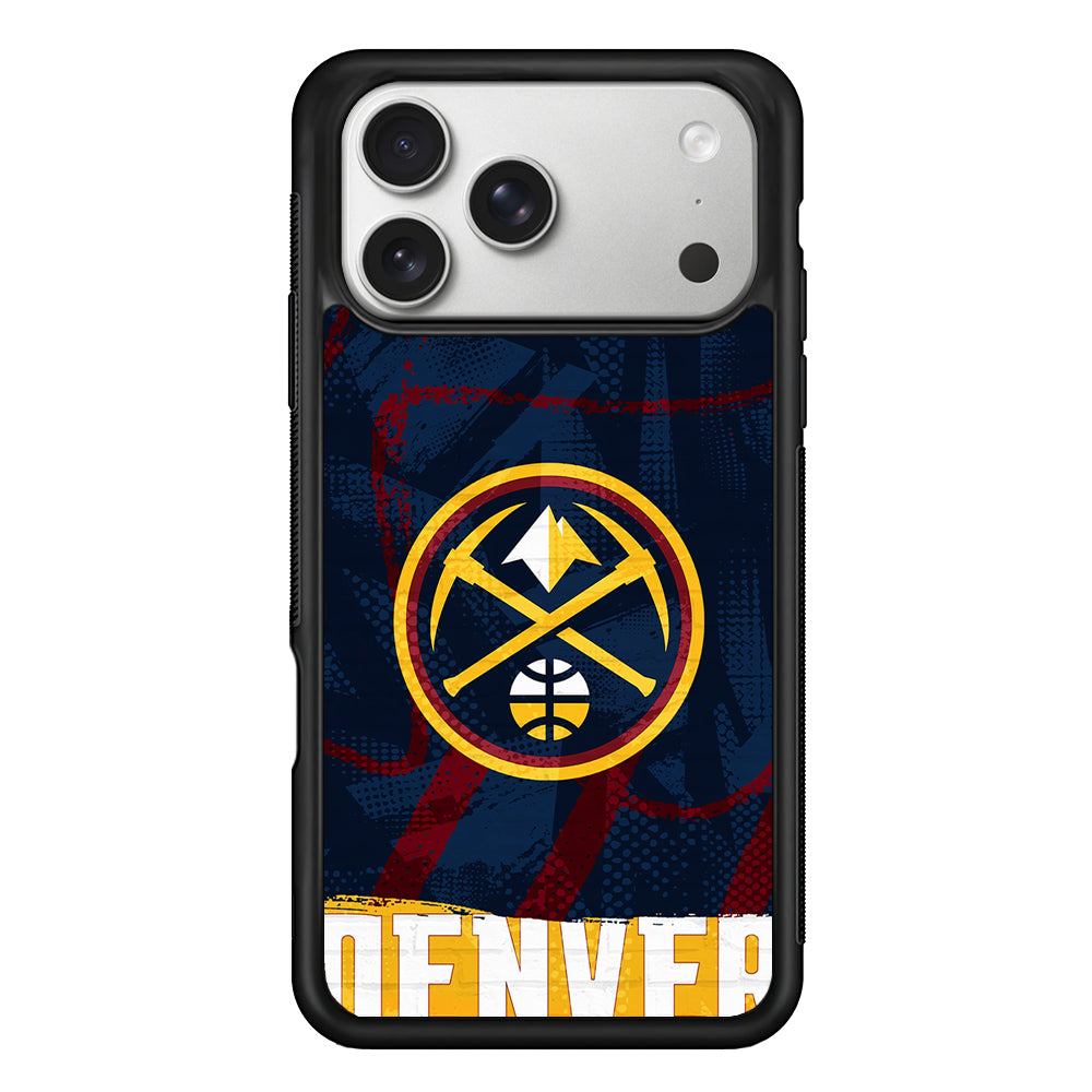 Denver Nuggets Pattern iPhone 17 Pro Case | Slim Rubber Case for iPhone 17 Pro