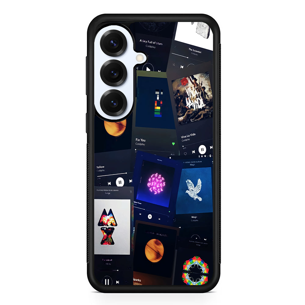 Coldplay Playlist Song Samsung Galaxy S25 Plus Case | Slim Rubber Cover for Samsung Galaxy S25 Plus