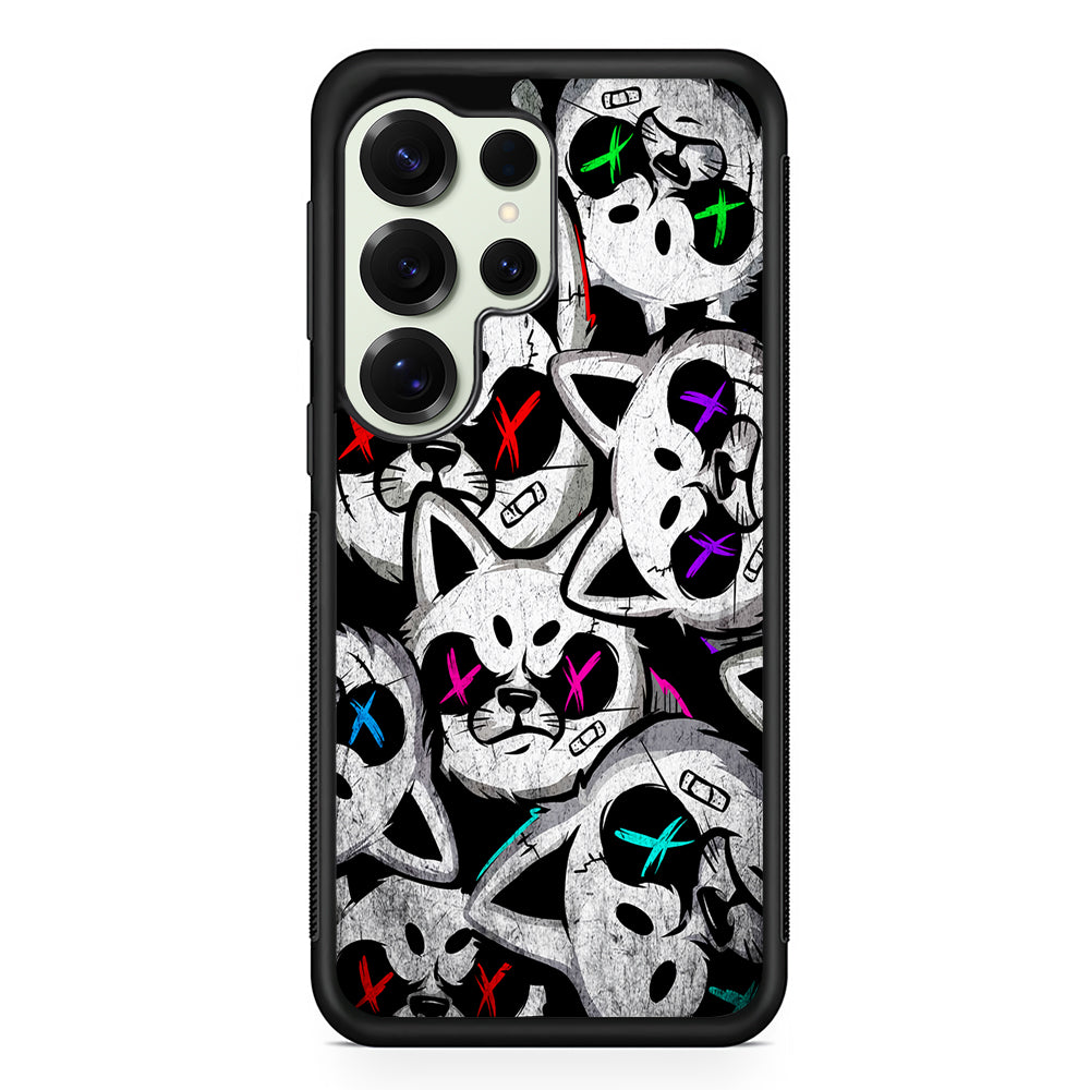 Bad Cat Heads Samsung Galaxy S25 Ultra Case | Durable Rubber Case for Samsung Galaxy S25 Ultra