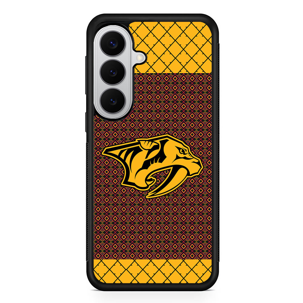 Nashville Predators Pattern Samsung Galaxy S26 Case | Protective Rubber Cover