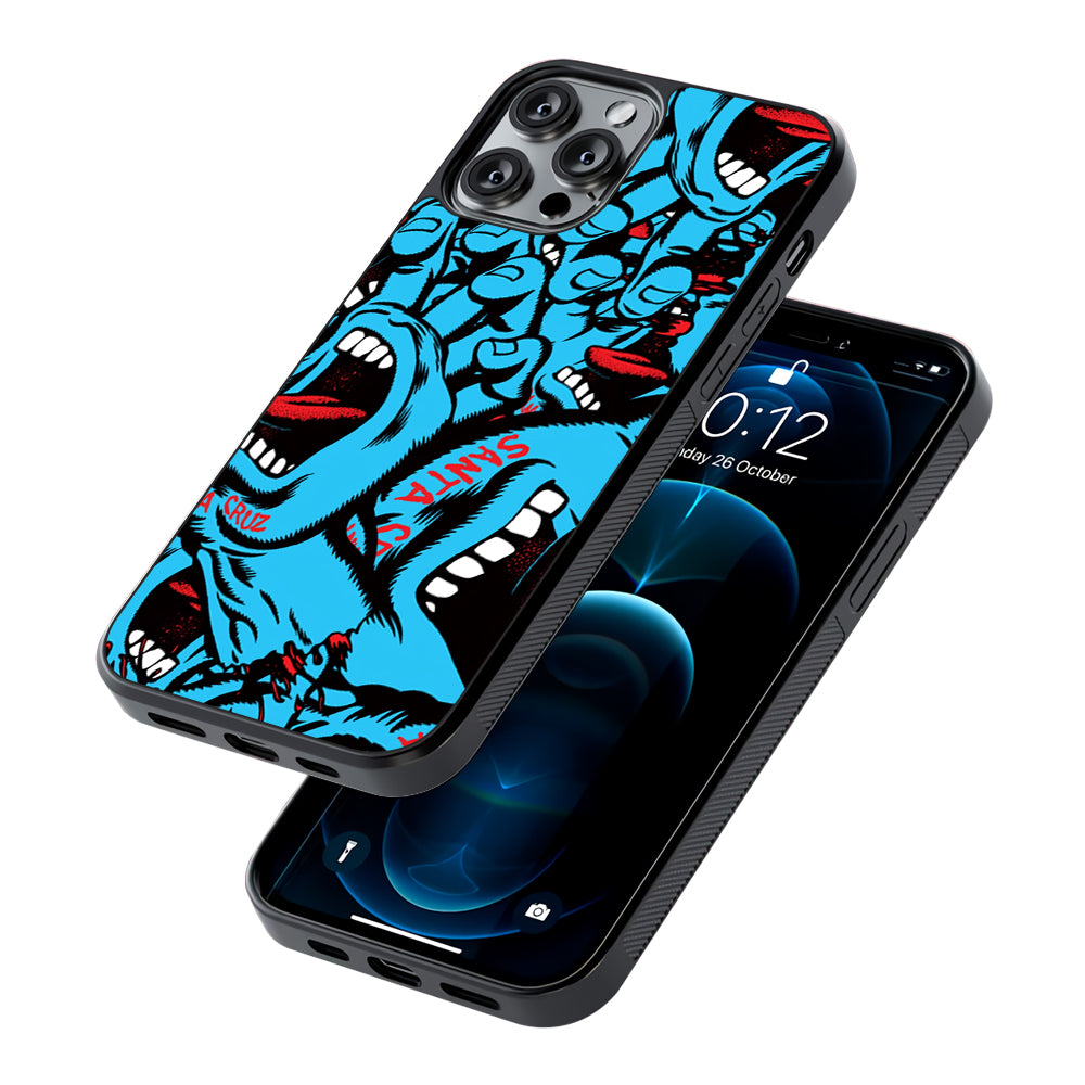 Santa Cruz Skateboard Pattern 2D Rubber Phone Case | Durable Phone Case