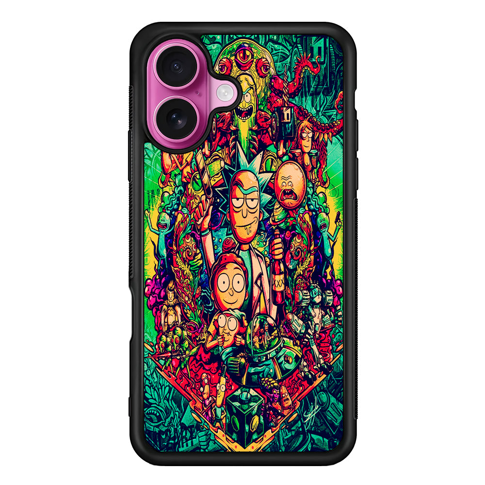 Rick and Morty Cartoon Art iPhone 17 Case | Slim Protective Rubber Phone Cover