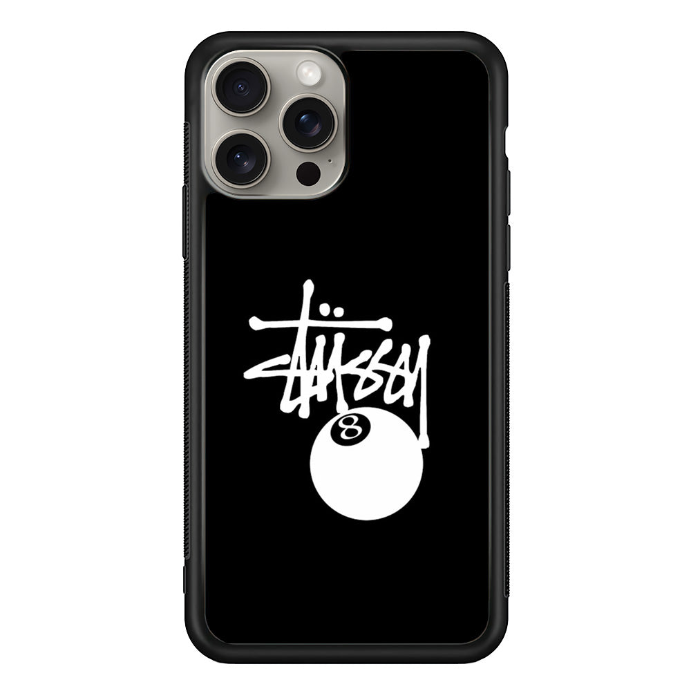 Stussy 8 Pool Ball iPhone 15 Pro Case | Slim Rubber Case for iPhone 15 Pro