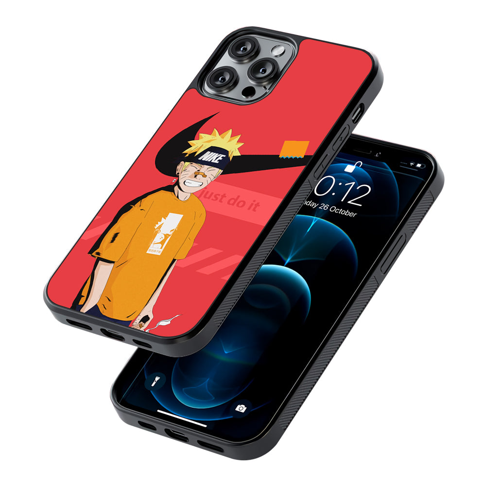 Nike Cover with Naruto 2D Rubber Phone Case | Slim Protective Phone Case