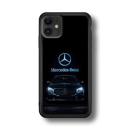Mercedes-Benz Blue Dark Aesthetic iPhone 11 Case | Slim Rubber Case for iPhone 11