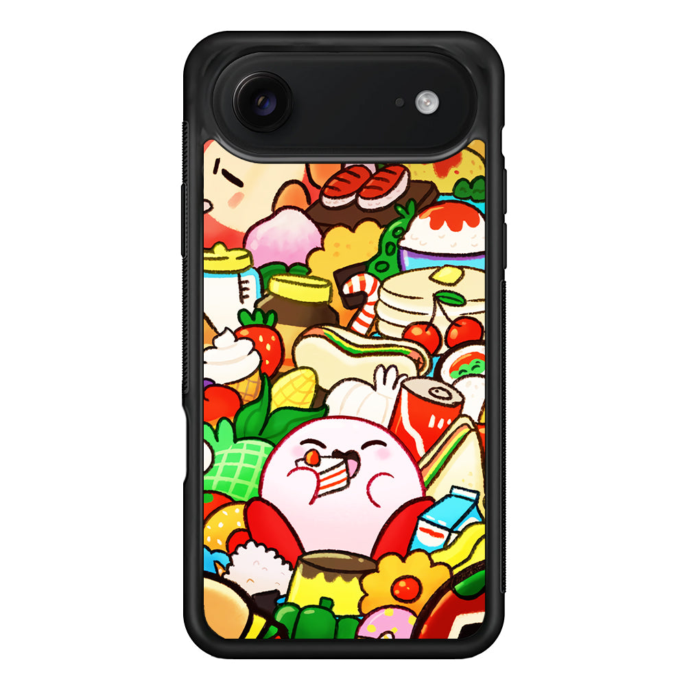 Kirby and a Stack of Food iPhone 17 Air Case | Protective Case for iPhone 17 Air