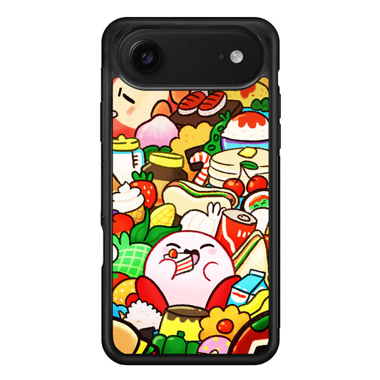 Kirby and a Stack of Food iPhone 17 Air Case | Protective Case for iPhone 17 Air