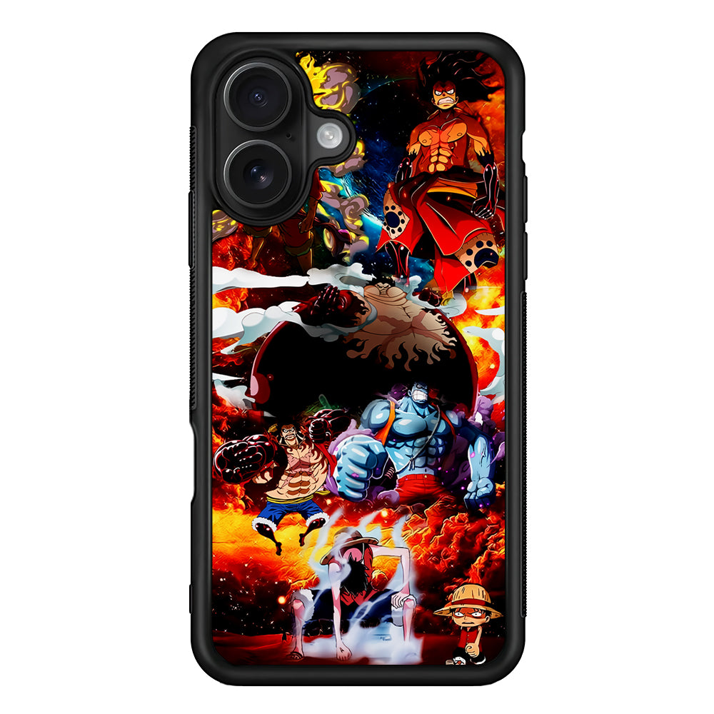 One Piece Luffy Transformation iPhone 16 Case - Oxvistore
