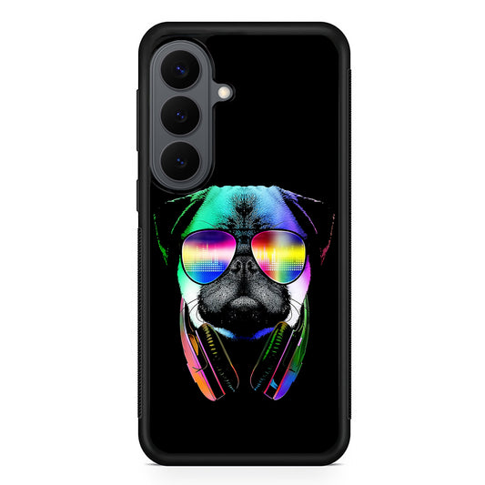 Music Love Pug DJ Samsung Galaxy S26 Plus Case | Slim Rubber Case for Samsung Galaxy S26 Plus
