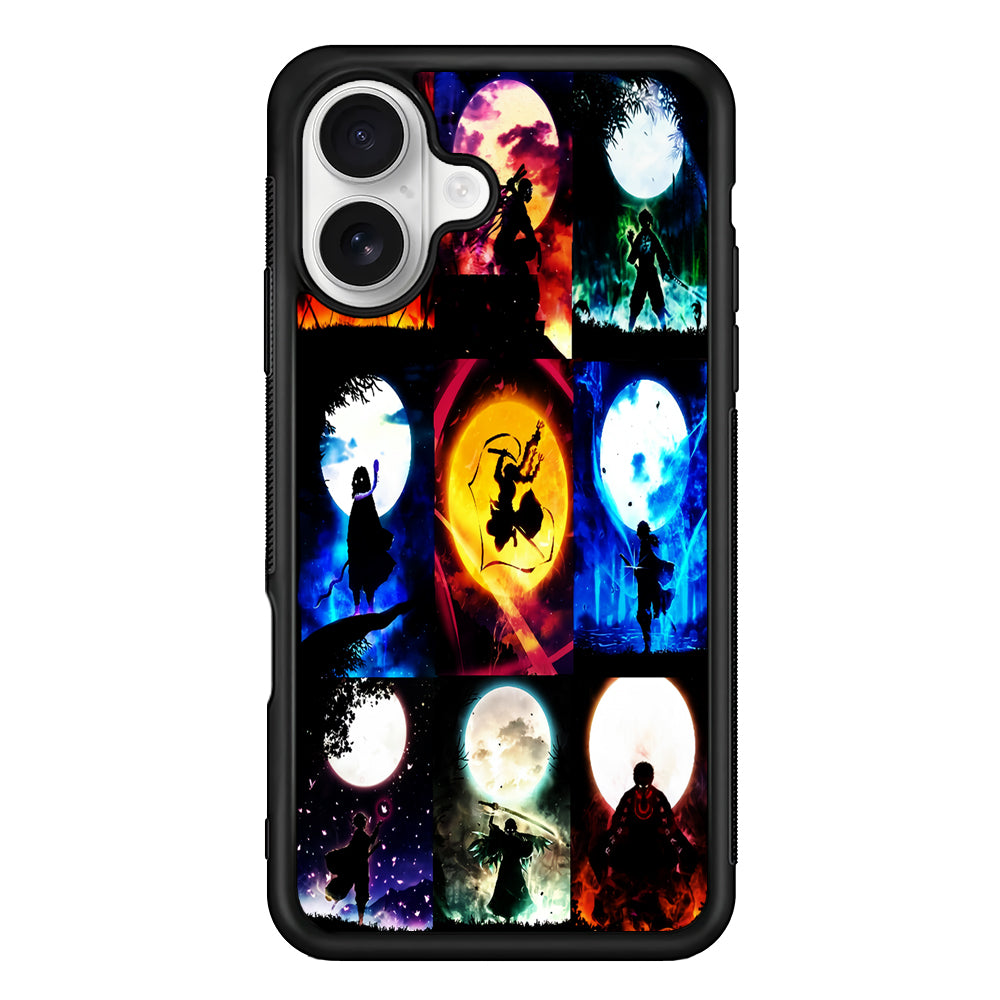 Demon Slayer Character Collage iPhone 16 Plus Case | Durable Protective Rubber Cover