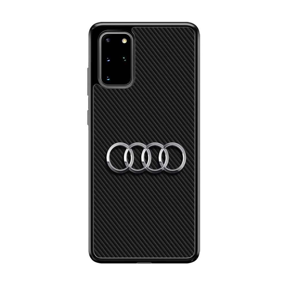 Audi Metal Against a Dark Carbon Samsung Galaxy S20 Plus Case | Slim Rubber Case for Samsung Galaxy S20 Plus