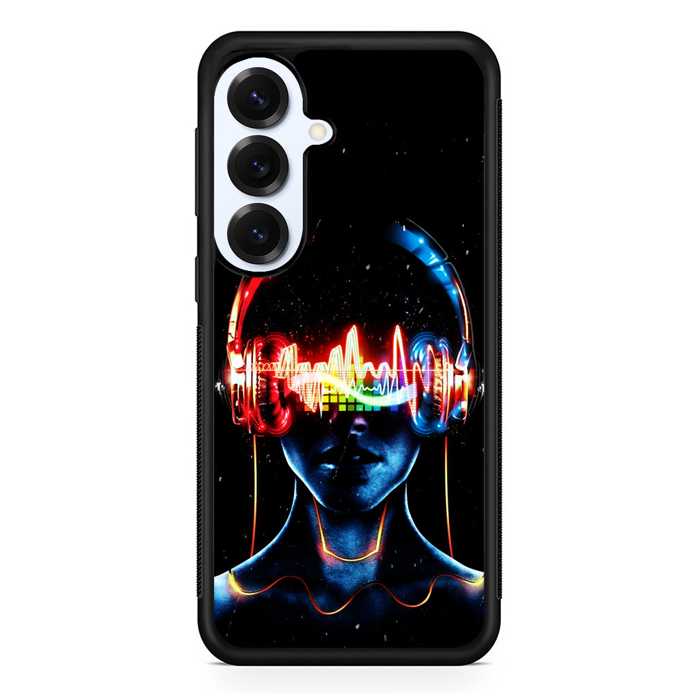 DJ Women Digital Music Art Samsung Galaxy S25 Plus Case | Slim Rubber Cover for Samsung Galaxy S25 Plus