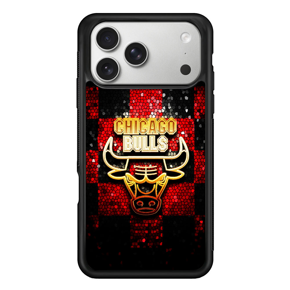 Chicago Bulls Glitter iPhone 17 Pro Case | Slim Rubber Case for iPhone 17 Pro