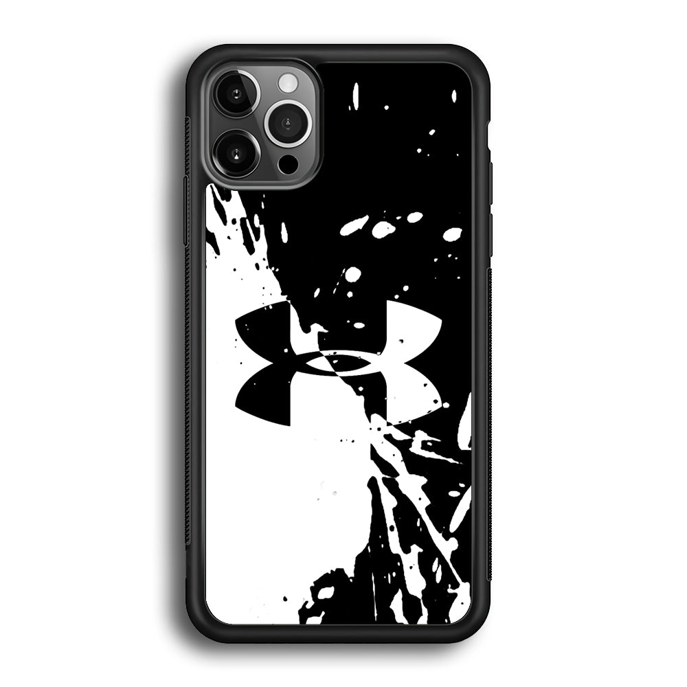 Under Armour Black White iPhone 12 Pro Max Case | Slim Rubber Case for iPhone 12 Pro Max