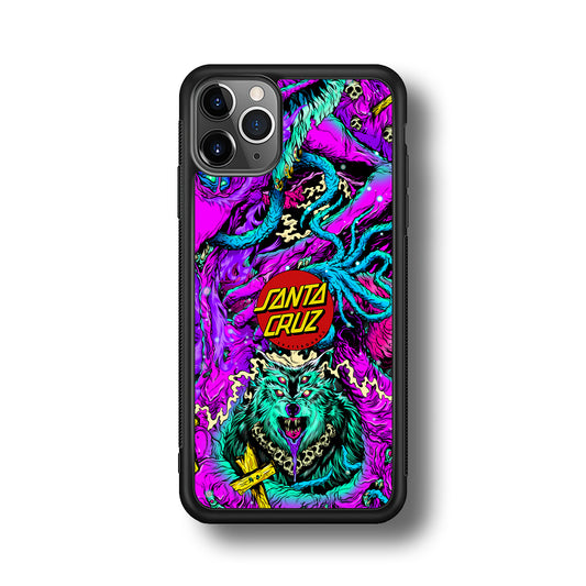 Santa Cruz Skateboard Wolf iPhone 11 Pro Max Case | Slim Rubber Case for iPhone 11 Pro Max