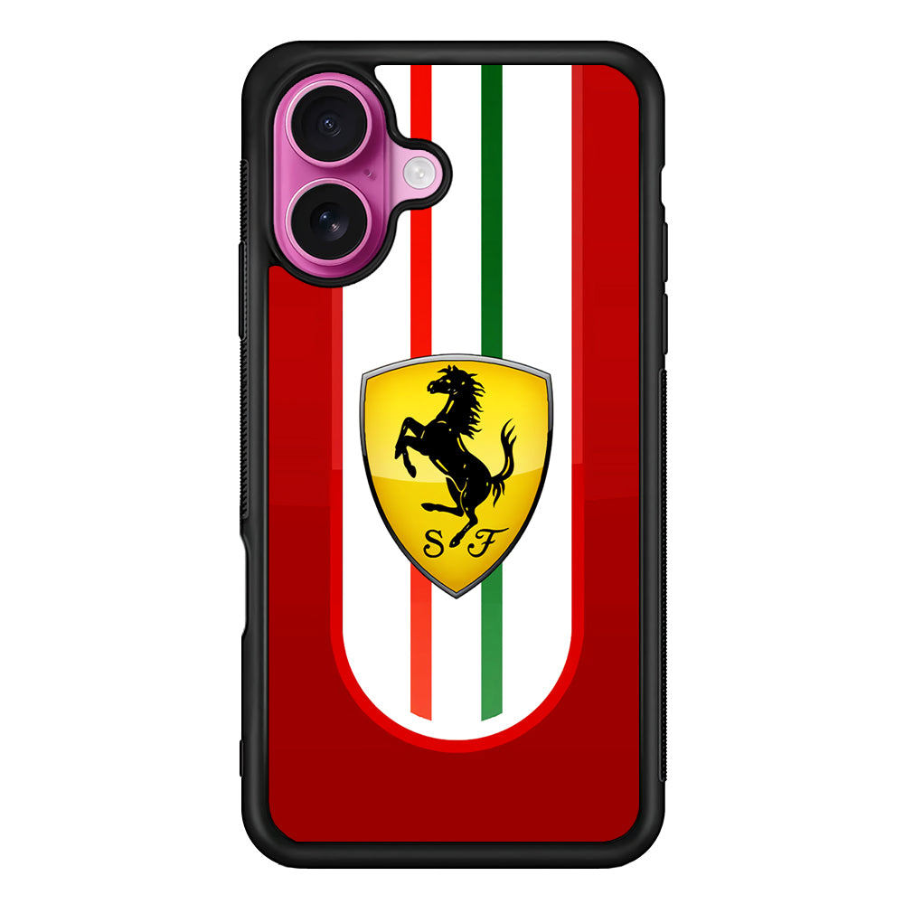 Ferrari Logo Red iPhone 17 Case | Slim Rubber Case for iPhone 17