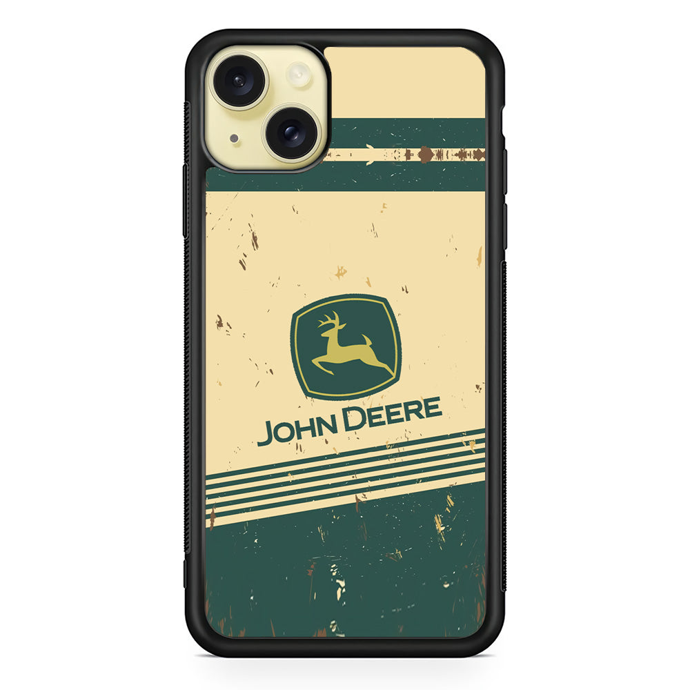 John Deere Retro Plaque iPhone 15 Plus Case | Slim Rubber Case for iPhone 15 Plus