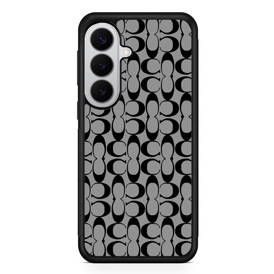 Coach Black Grey Samsung Galaxy S26 Case | Slim Rubber Case for Samsung Galaxy S26