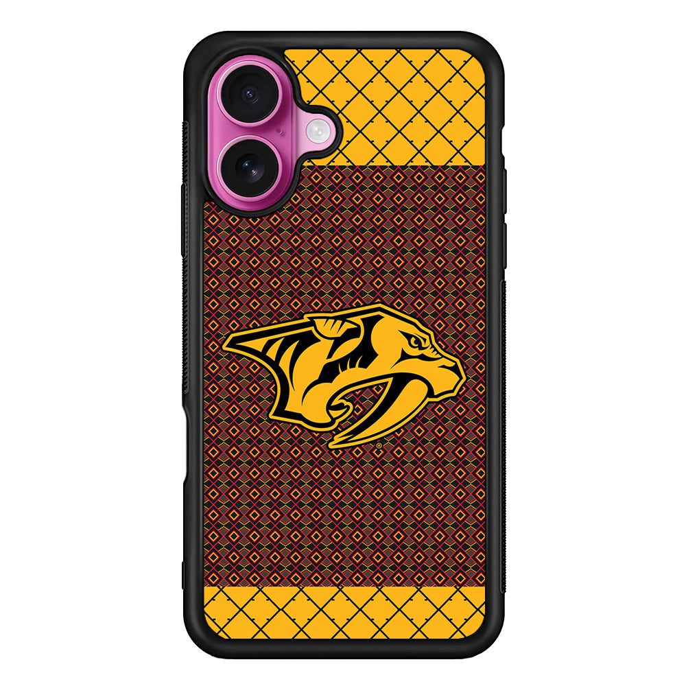Nashville Predators Pattern iPhone 17 Case | Slim Protective Rubber Phone Cover