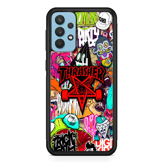 Thrasher Gang Assembly Samsung Galaxy A32 Case | Slim Rubber Case for Samsung Galaxy A32