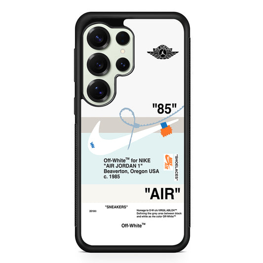 Off White x Nike Air Jordan Natural Samsung Galaxy S25 Ultra Case | Slim Rubber Case for Samsung Galaxy S25 Ultra