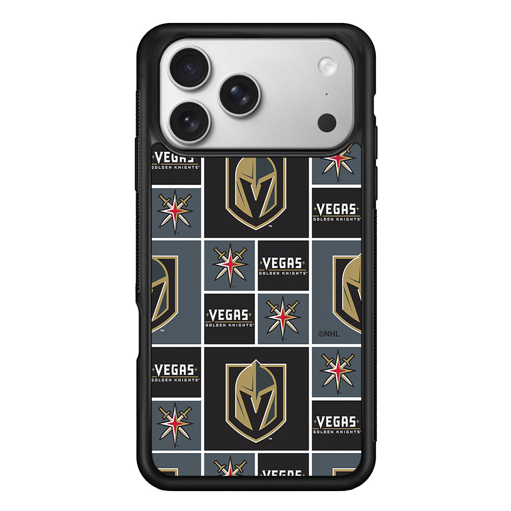 Vegas Golden Knights Pattern iPhone 17 Pro Case | Slim Rubber Case for iPhone 17 Pro