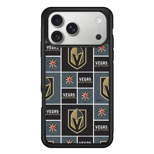 Vegas Golden Knights Pattern iPhone 17 Pro Case | Slim Rubber Case for iPhone 17 Pro