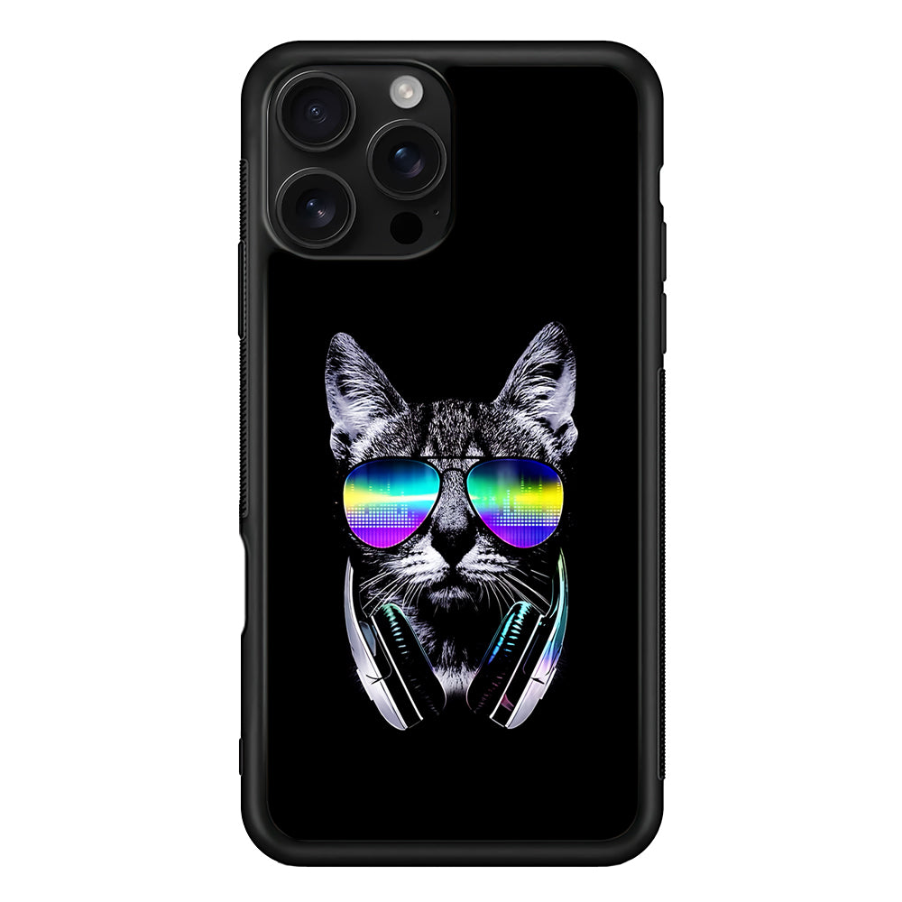Music Lover Cat DJ iPhone 16 Pro Case | Durable Protective Case for iPhone 16 Pro