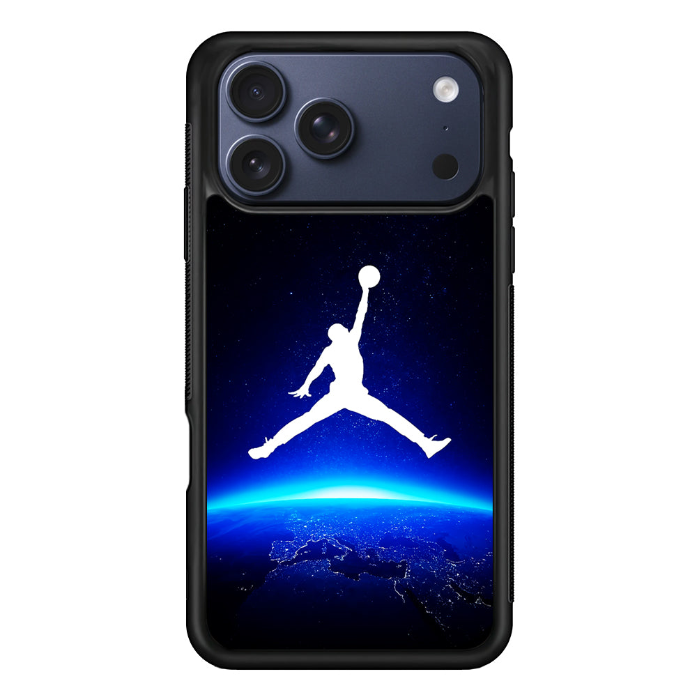 Air Jordan Logo Above Earth iPhone 17 Pro Max Case | Durable Rubber Case for iPhone 17 Pro Max