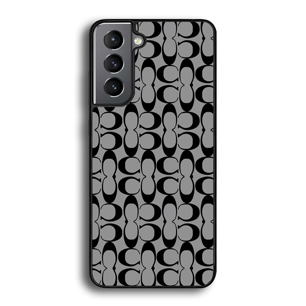 Coach Black Grey Samsung Galaxy S24 Plus Case | Slim Rubber Case for Samsung Galaxy S24 Plus