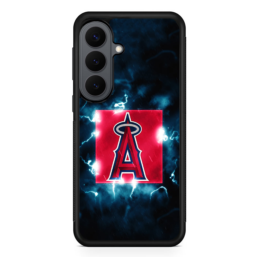 Los Angeles Angels Abstract Samsung Galaxy S26 Plus Case | Slim Rubber Case for Samsung Galaxy S26 Plus