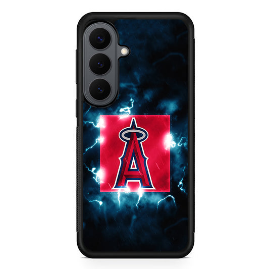 Los Angeles Angels Abstract Samsung Galaxy S26 Plus Case | Slim Rubber Case for Samsung Galaxy S26 Plus
