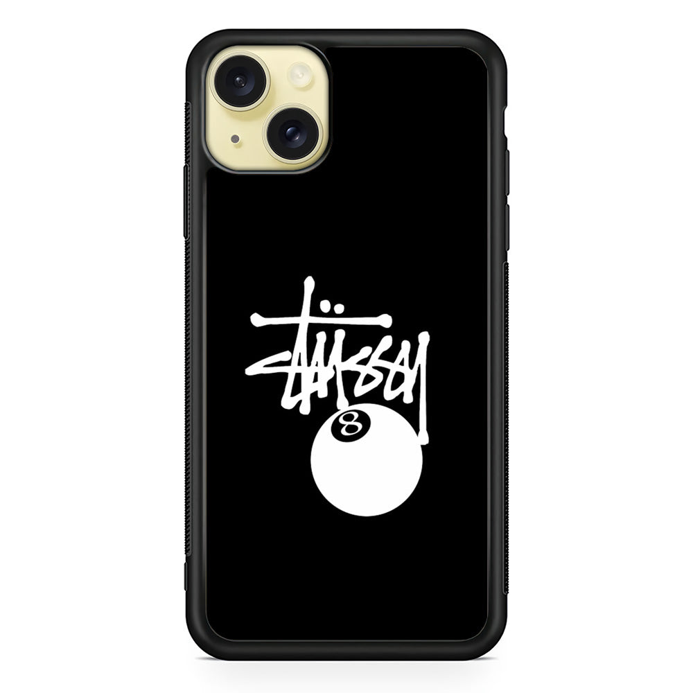 Stussy 8 Pool Ball iPhone 15 Plus Case | Slim Rubber Case for iPhone 15 Plus