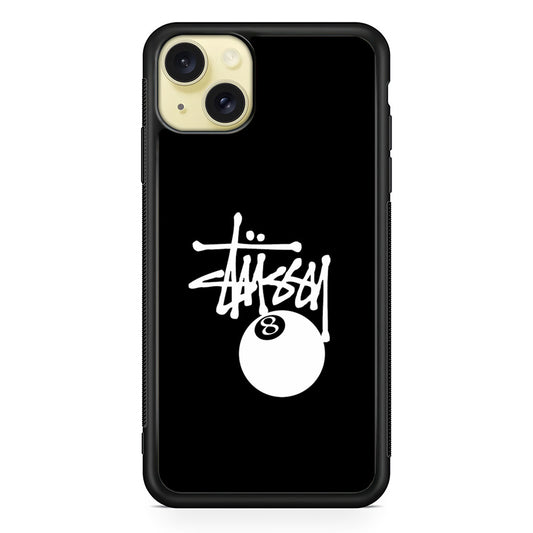 Stussy 8 Pool Ball iPhone 15 Plus Case | Slim Rubber Case for iPhone 15 Plus
