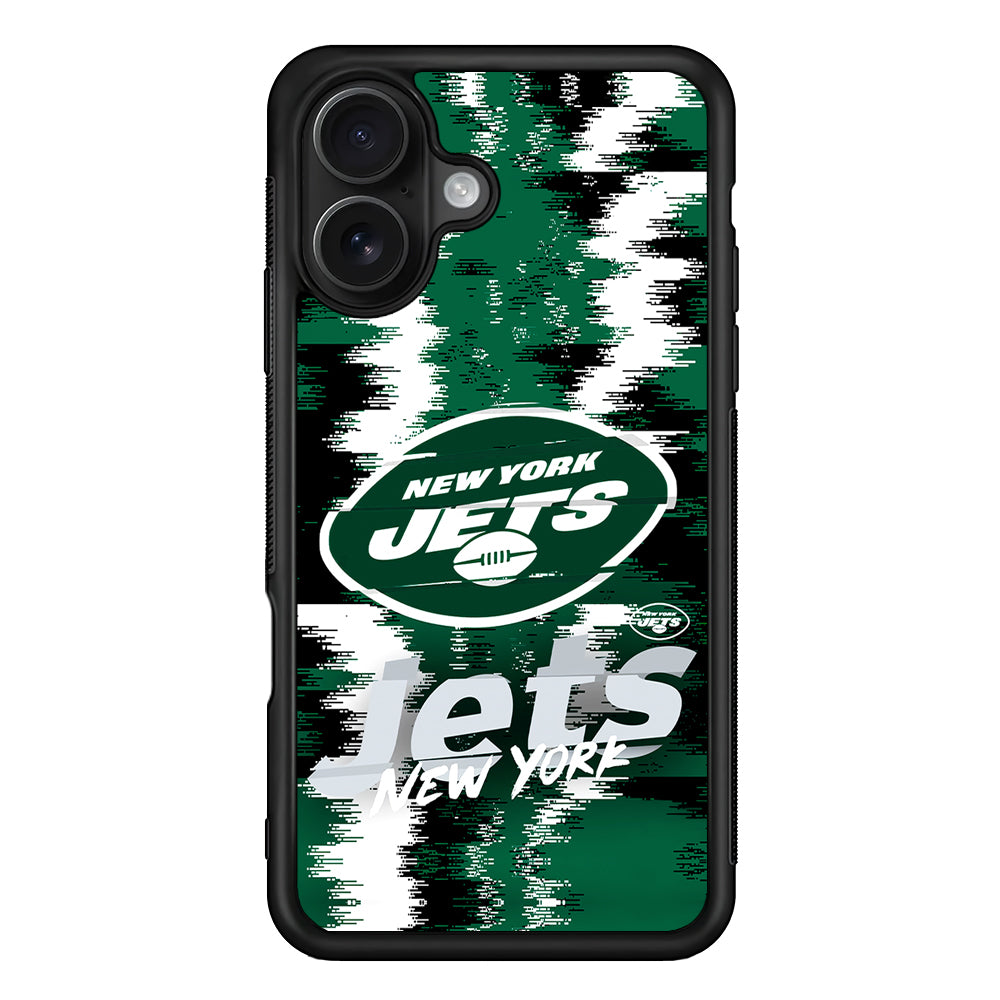 New York Jets Abstract Color iPhone 16 Case - Oxvistore