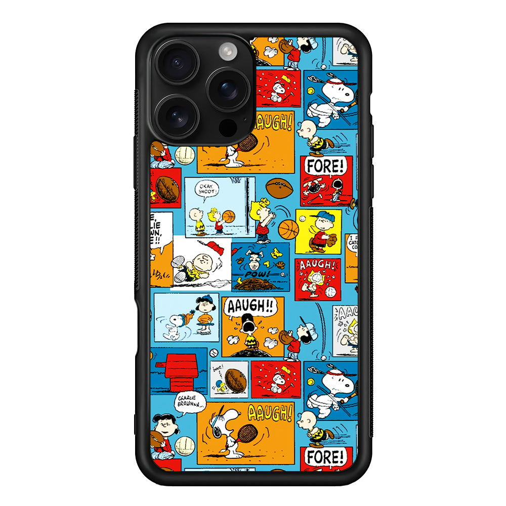 Snoopy Sport Comic iPhone 16 Pro Case | Durable Protective Case for iPhone 16 Pro