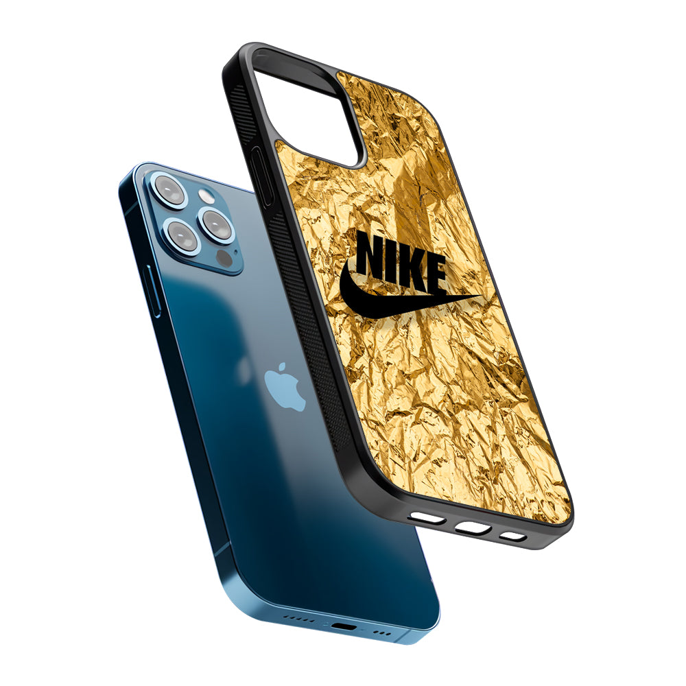 Nike Gold Paper 2D Rubber Phone Case | Slim Protective Phone Case