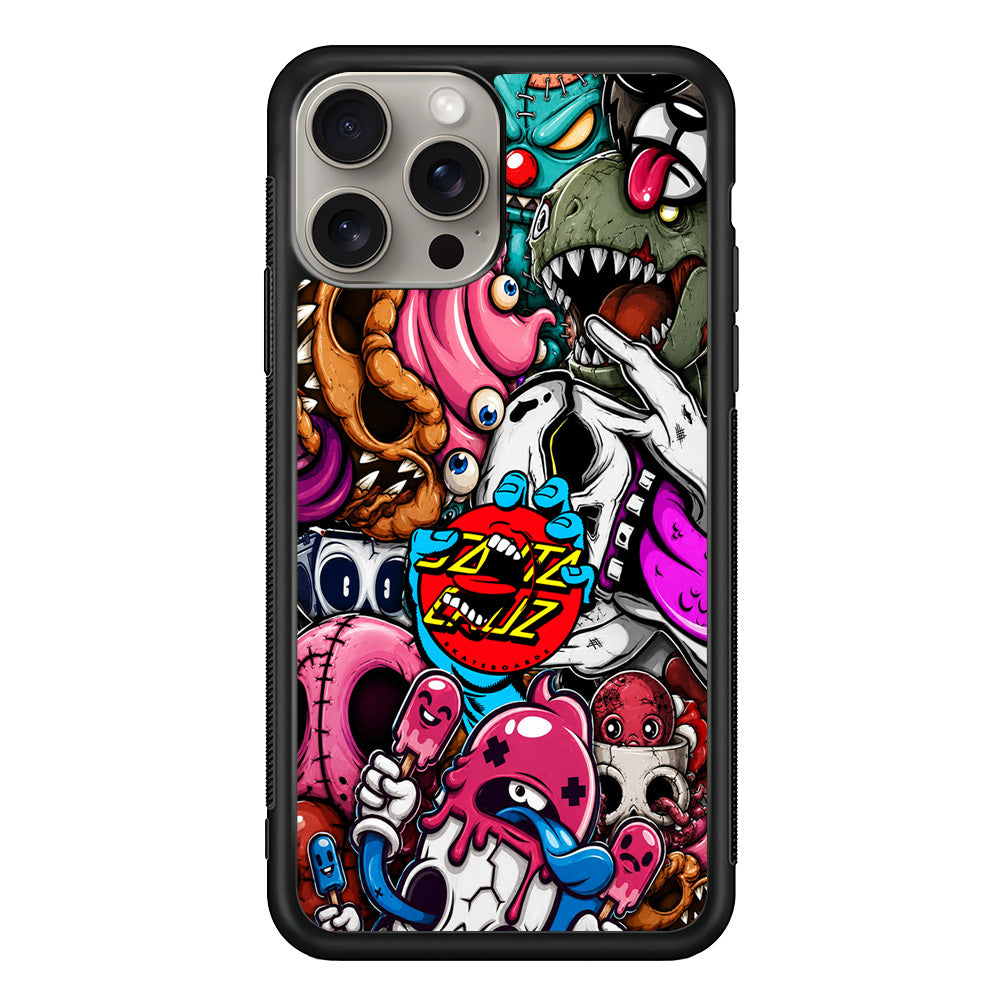 Santa Cruz Skateboard Nightmare iPhone 15 Pro Case | Slim Rubber Case for iPhone 15 Pro