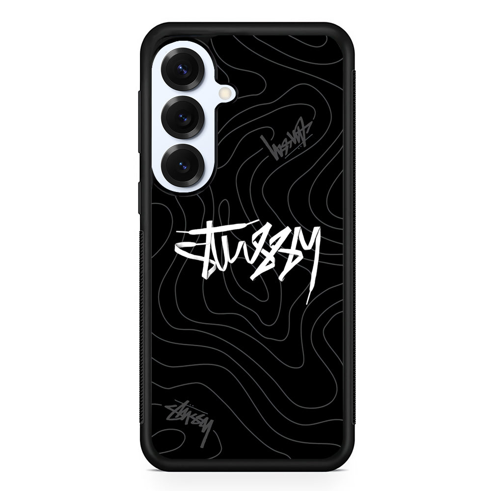 Stussy Black Vibes Samsung Galaxy S25 Plus Case | Slim Rubber Case for Samsung Galaxy S25 Plus