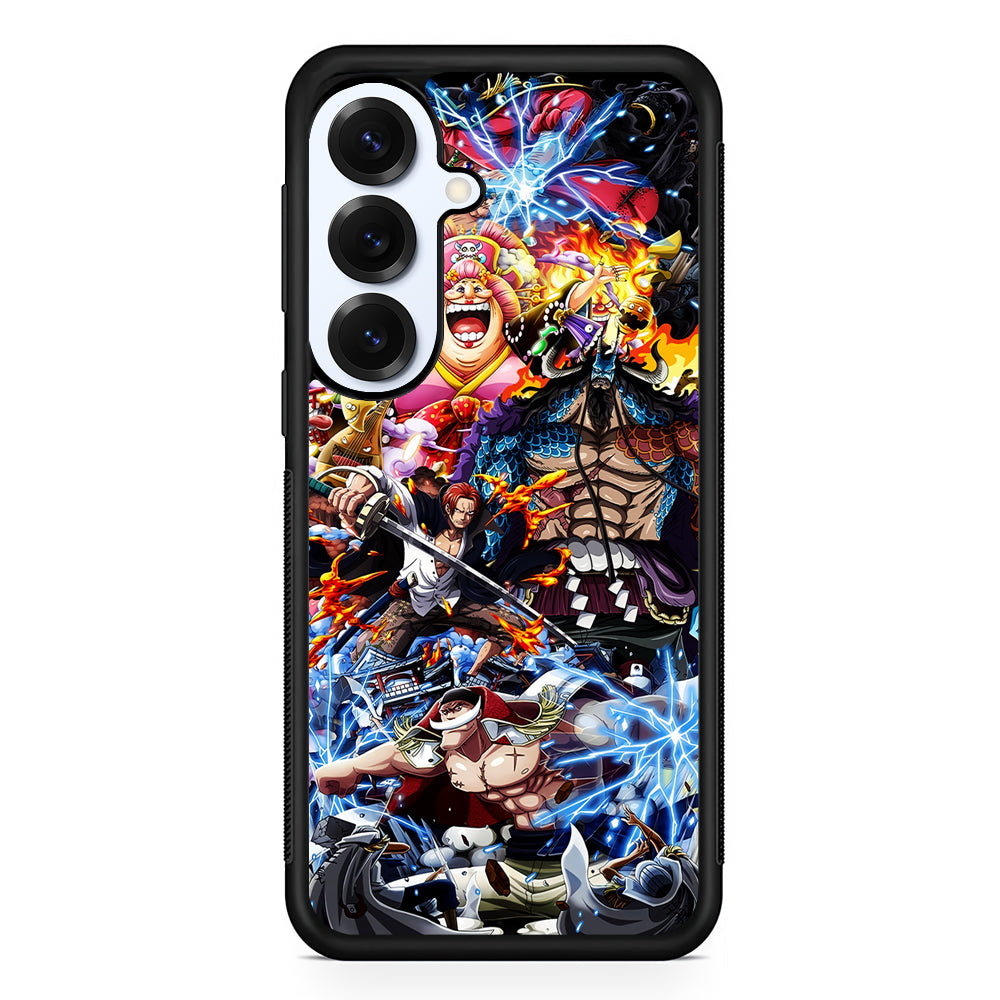 One Piece All Yonkou Samsung Galaxy S25 Plus Case | Slim Rubber Cover for Samsung Galaxy S25 Plus